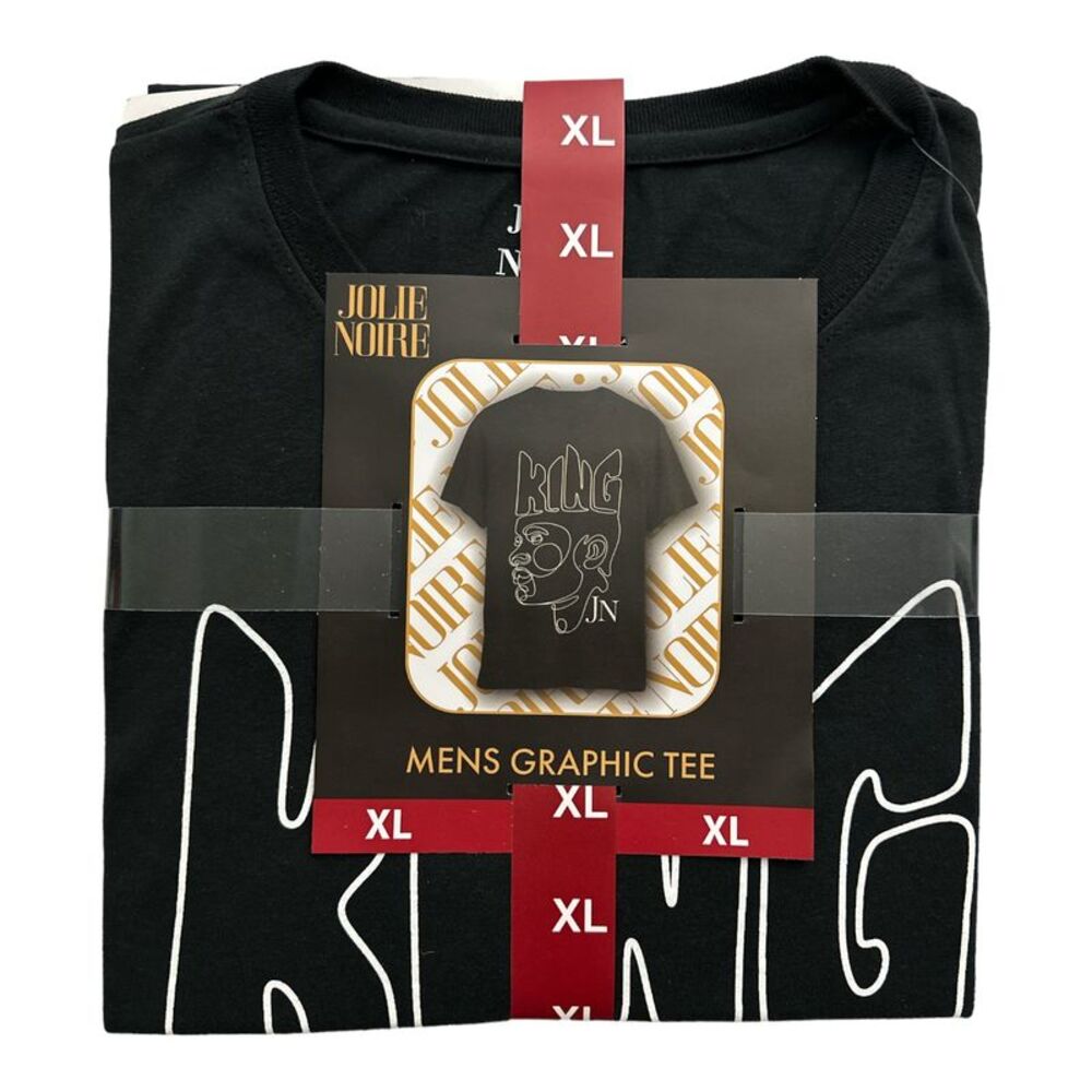 Black Ebony - Jolie Noire Men's Black History Graphic Print Short Sleeve Crewnec